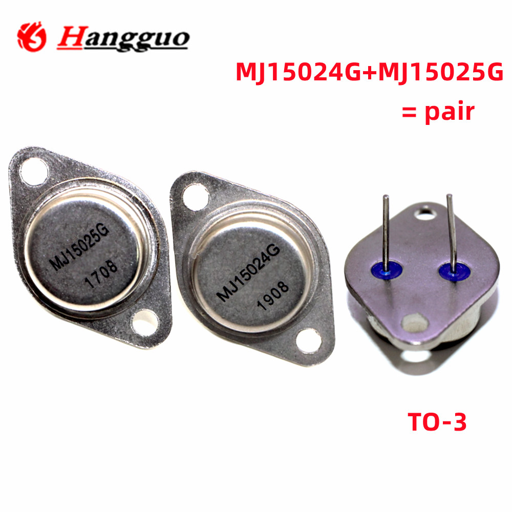 4PCS = 2 คู่/ล็อต Original MJ15024G MJ15025G MJ15024 MJ15025 TO-3 Gold Sealed Audio Power Amplifier