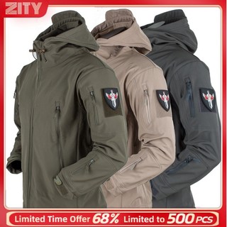 Men Army Waterproof Jacket Shark Skin Soft Shell Warm Outdoor Clothes Casual Tactical Windproof