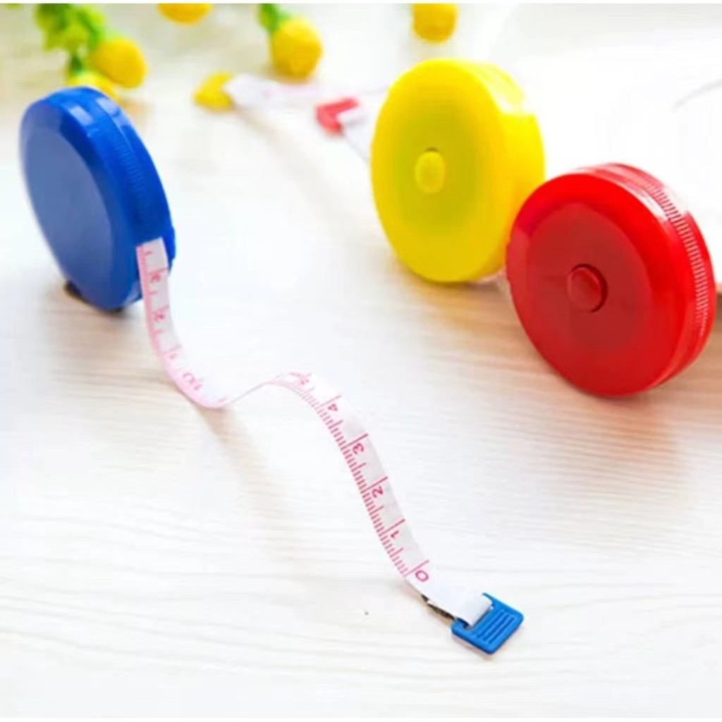 1.5m สายวัดรอบเอว สายวัดเอว ตลับเมตร คละสี #A060 - รูปที่ 5