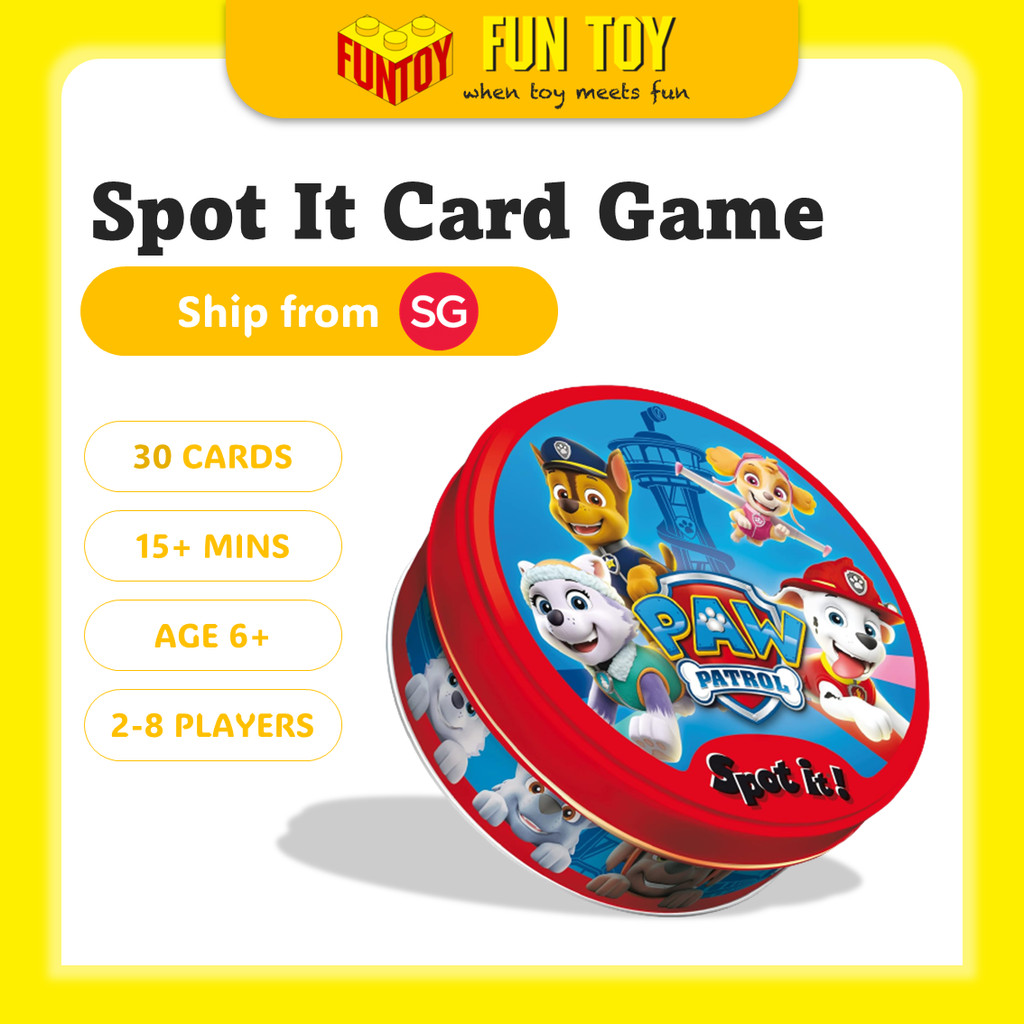 (FunToy SG) จุดมัน! Paw - Dobble Kids Birthday Party Card game - Party Game 2-6+ Players Age 6+