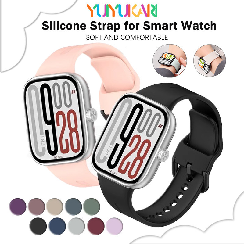 สายยางอ่อนสำหรับ for Redmi Watch 6 5 4 สายซิลิโคนสำหรับ for Smartwatch Xiaomi Mi Band 10 9 Pro / Mi Band 8 Pro