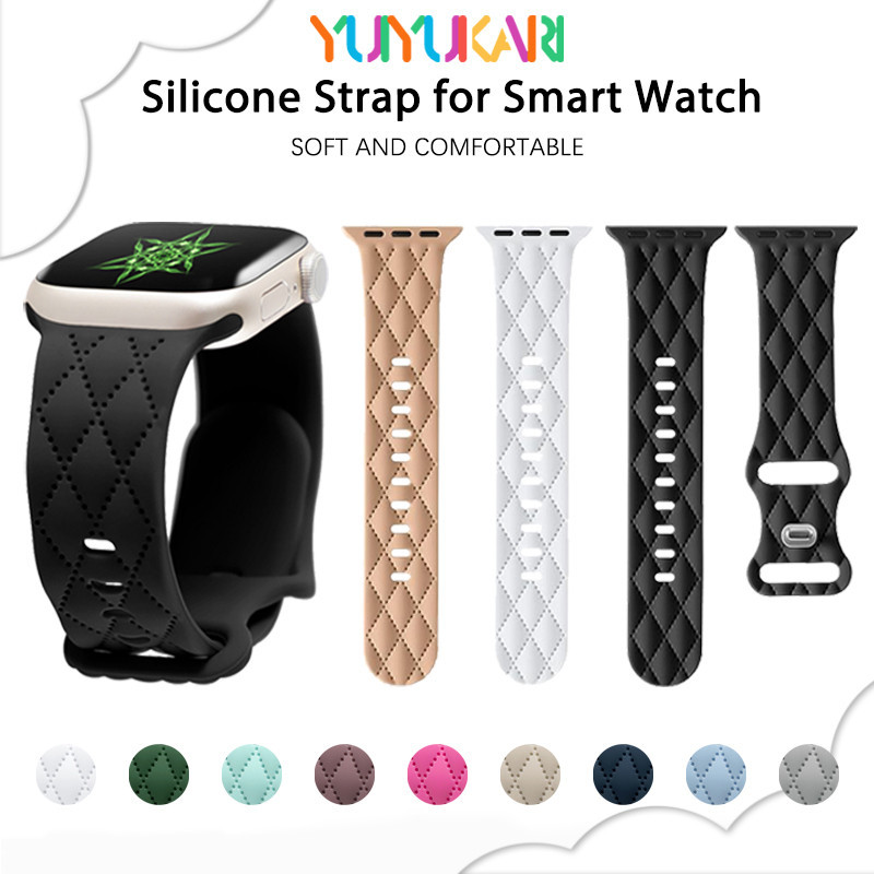 สายยางกีฬาซิลิโคนอ่อนสำหรับ for Apple Watch Ultra/SE 3 2 IWatch Series 11 10 9 8 7 6 5 4 49 มม. 46 45 41 44 40 42 38 มม.