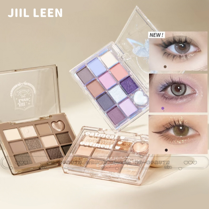 JILL LEEN อายแชโดว์ พาเลทอายแชโดว์ 12 สี แมท เดลี่ เพิร์ลเซนต์ แฟลช อายแชโดว์