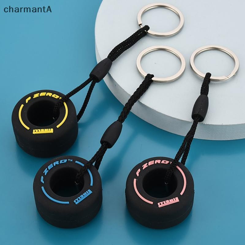 CharmantA Racing ของที่ระลึกพวงกุญแจรถยางของขวัญพวงกุญแจรถ Unisex Key-Ring TH