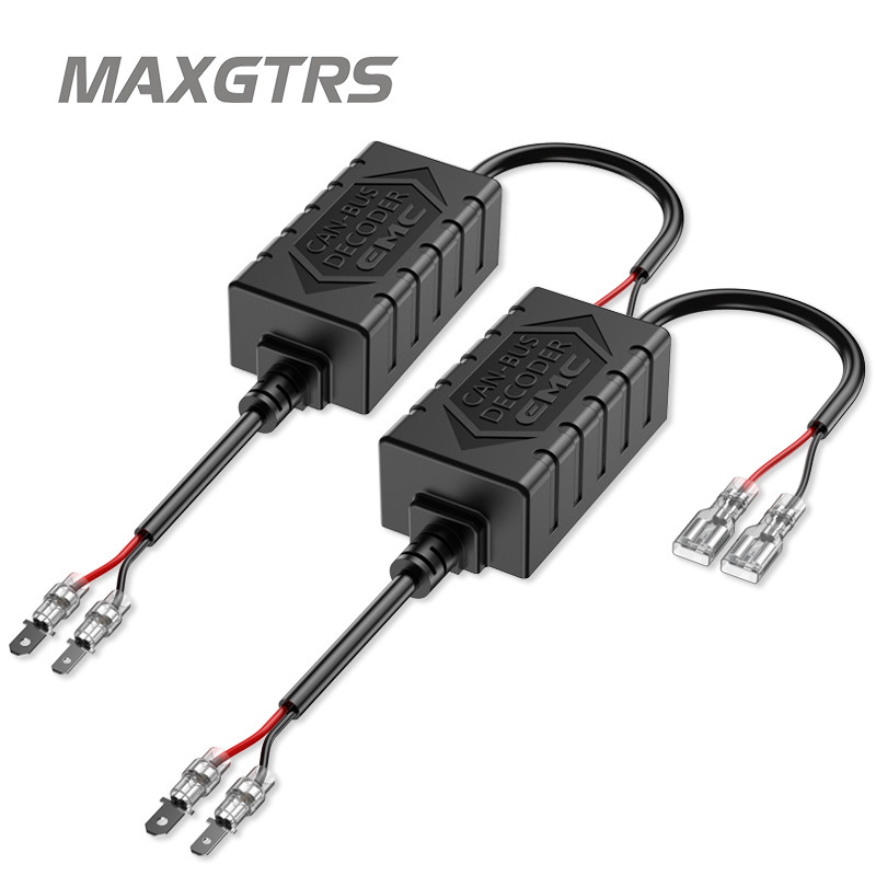 Maxgtrs ตัวถอดรหัสไฟหน้ารถยนต์ LED H1 H3 H4 H7 H8 H11 9005 9006 9004 9007 EMC DRL