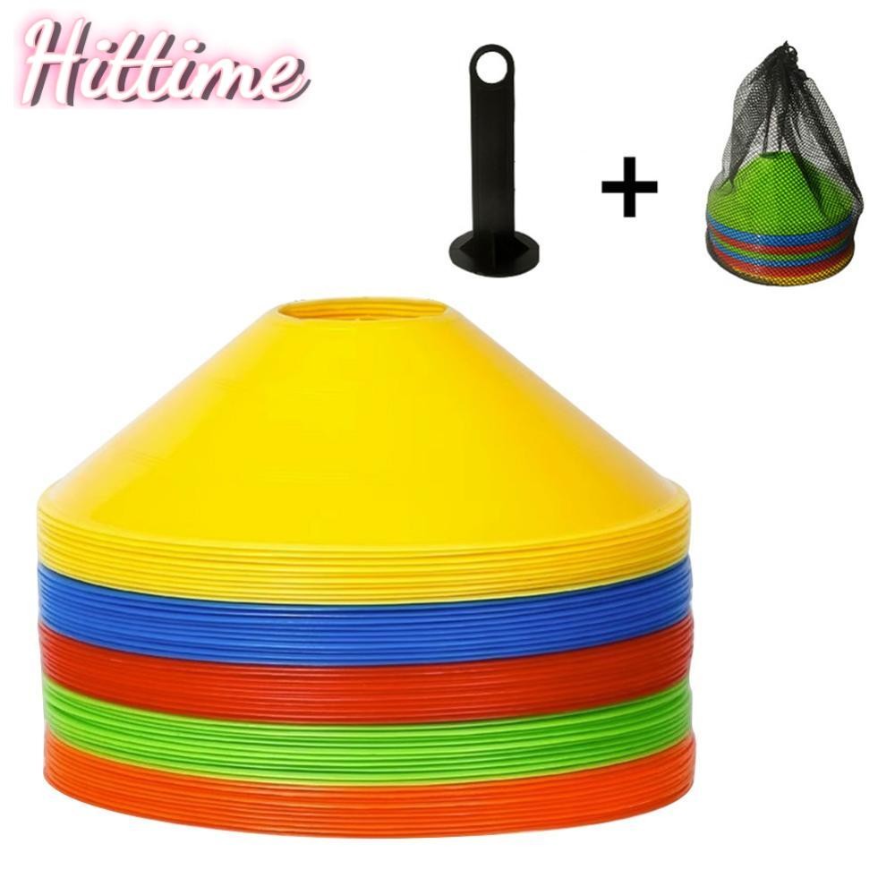 Hittime 10 ชิ้น/เซ็ตเด็กฟุตบอลอุปกรณ์การฝึกอบรมสําหรับ Pro Disc Cones Agility การออกกําลังกายอุปสรรค