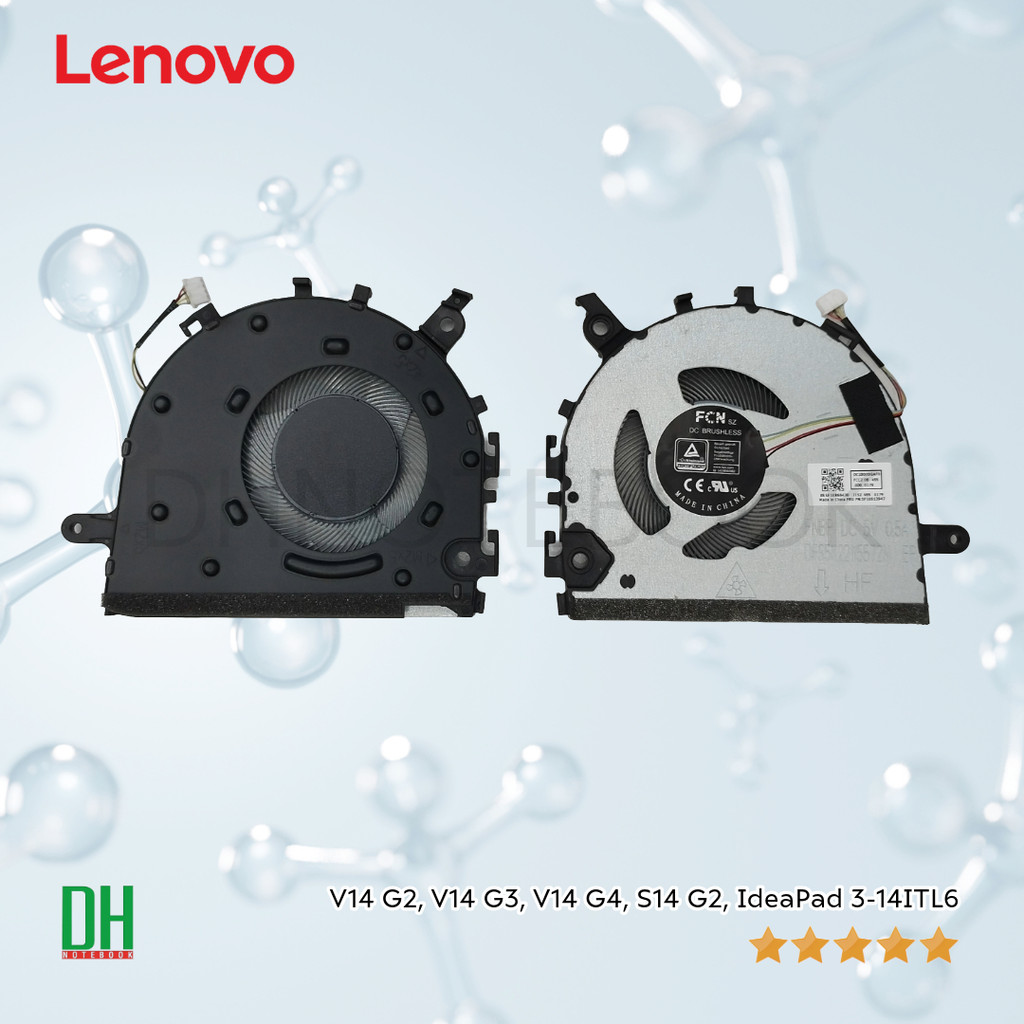 พัดลมระบายความร้อน CPU สำหรับ Lenovo V14 G2, V14 G3, V14 G4, S14 G2, IdeaPad 3-14ITL6