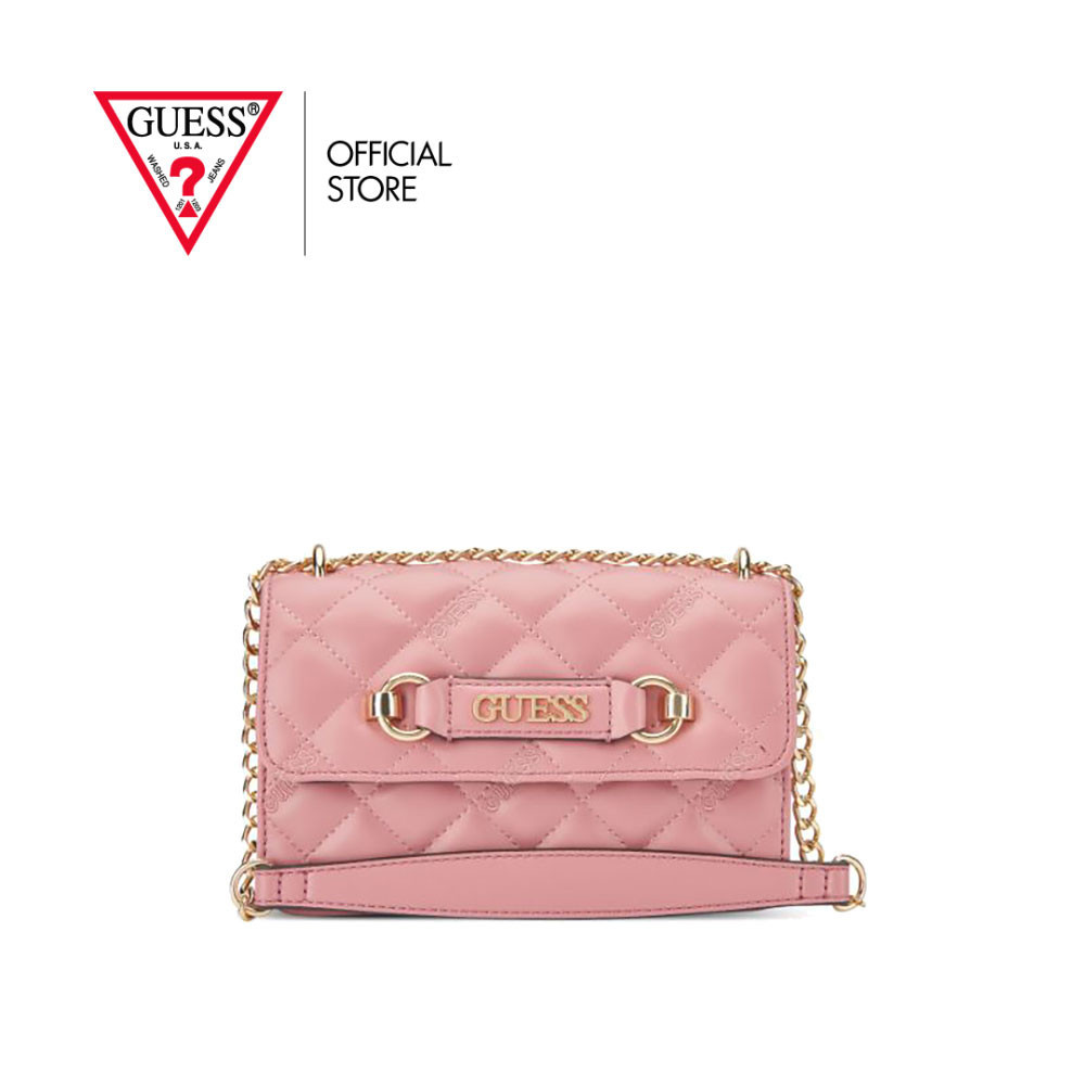 GUESS กระเป๋า รุ่น VG940576  FIDDLEWOOD MINI CROSSBODY FLAP PINK สีชมพู