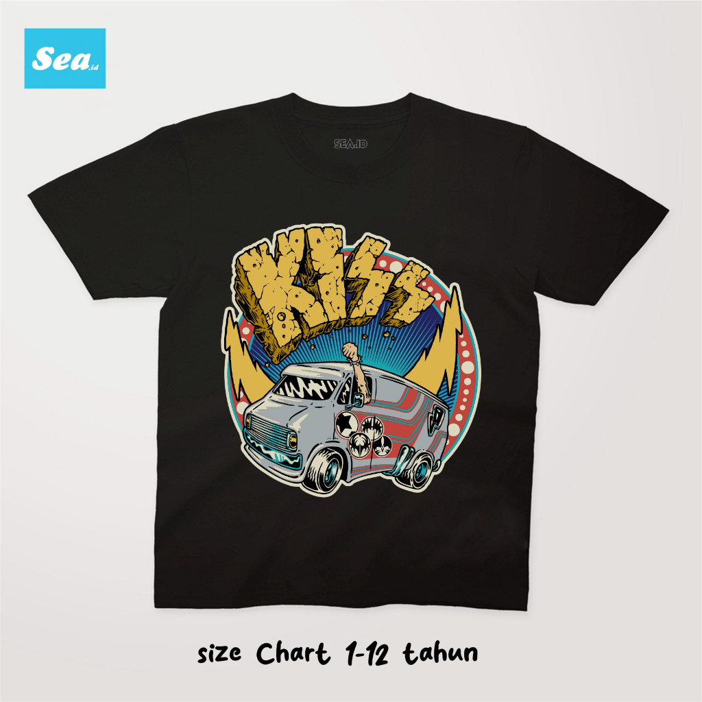 PARADISE KIDS Premium Band KISS เสื้อยืดเด็ก อายุ 1-12 ปี cotton 24s