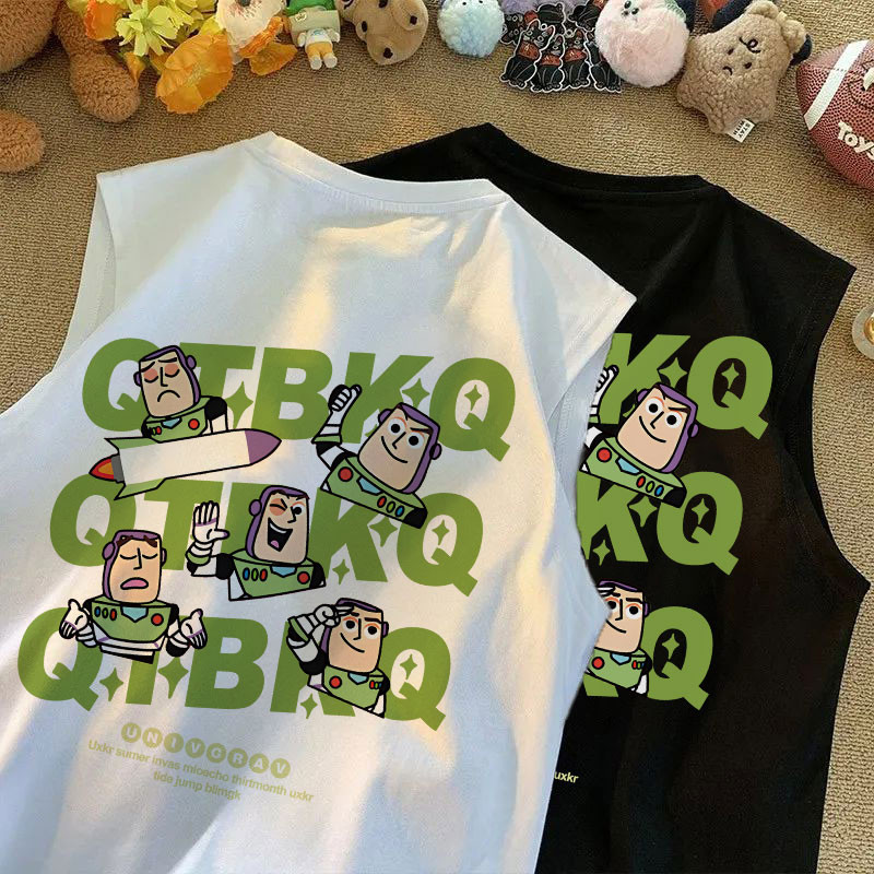 ฤดูร้อนออกแบบการ์ตูน ฉวัดเฉวียน ปีแสง เสื้อแขนกุดอินเทรนด์