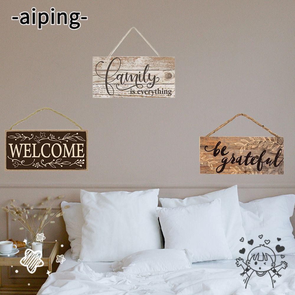 Aiping ป้ายต้อนรับ Sweet Home Family แขวนป้ายประตู