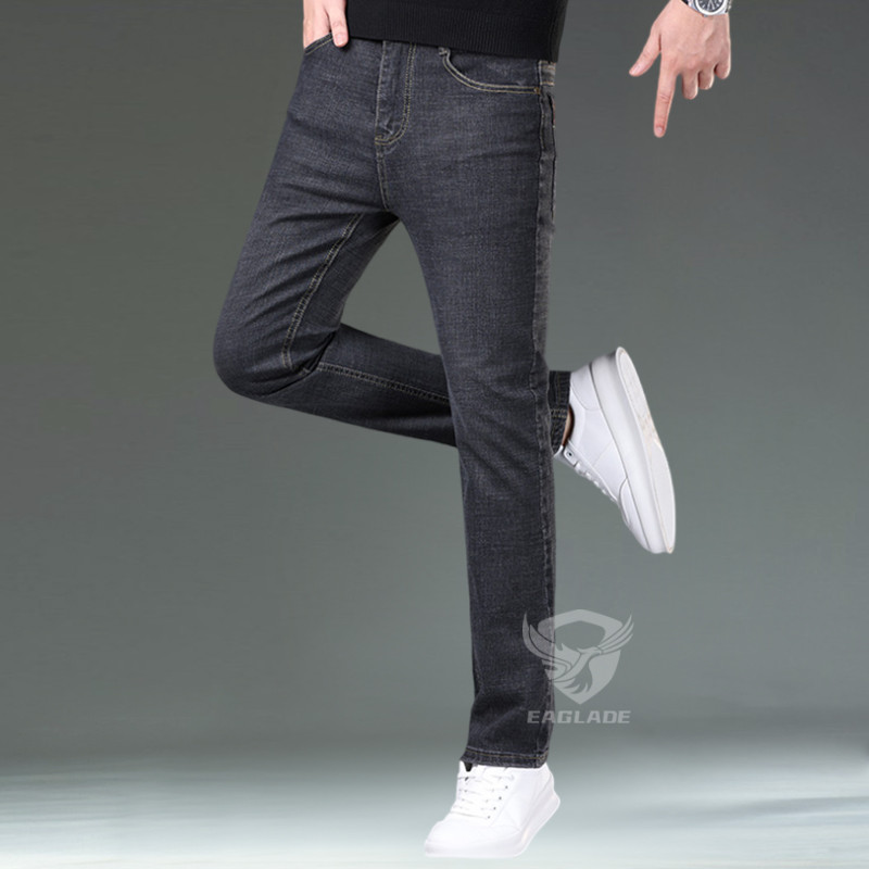 Eaglade กางเกงยีนส์ผ้ายืดลําลองสีน้ําเงินเข้ม 816 C03