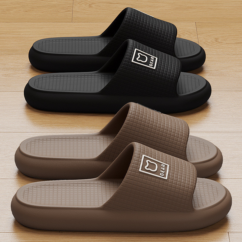 2025 เย็น ไม่เป็นทางการ จับคู่ ฤดูร้อนคู่ฤดูร้อนก้าวบนบ้านสไตล์ใหม่นุ่มอารมณ์รองเท้าแตะพื้นกันลื่นรองเท้าแตะพักผ่อนอึ