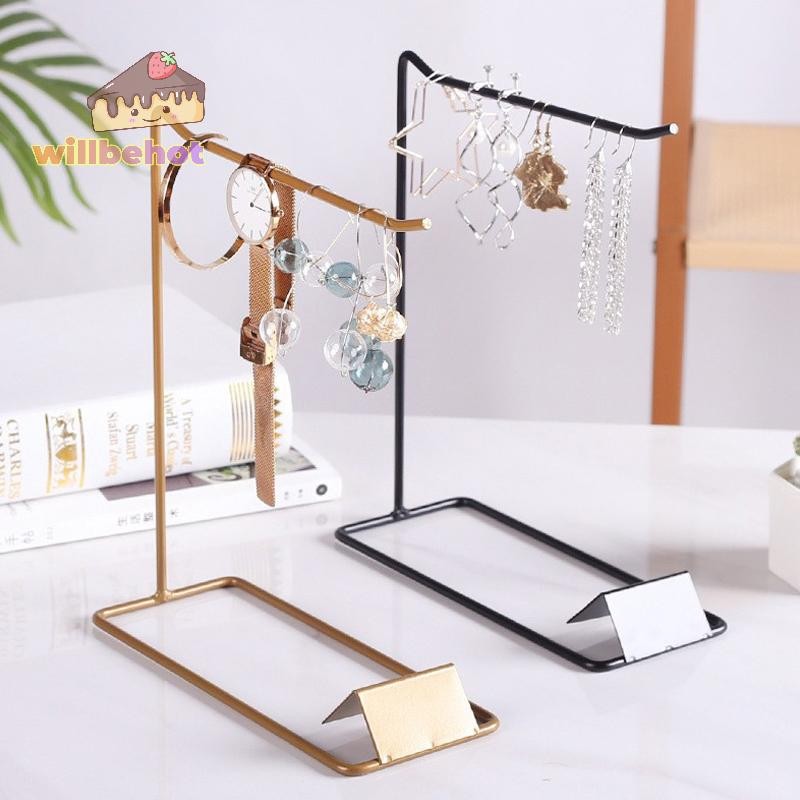 [WillbehotT] เหล็กเครื่องประดับขาตั้งจอแสดงผล Desktop Sundries Storage Holder Jewellery Rack สําหรับสร้อยคอสร้อยข้อมือต่างหูแหวน s [ใหม่]