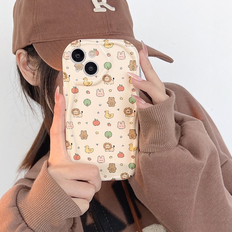 WF CASE ANIML สําหรับ OPPO A15 A15S A17 A17K A1K A76 A60 A79 A16K A16E A96 A3S A52 A92 A33 A53 A18 A