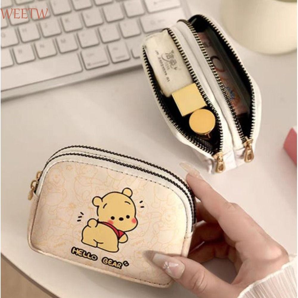 สัปดาห์ กระเป๋าใส่เหรียญการ์ตูน,หนังปู่คู่กระเป๋าผู้ถือบัตรคลัทช์,แฟชั่นกระเป๋าบัตรกระเป๋าคลัทช์หมีพูห์กระเป๋าสตางค์สั้นหญิง