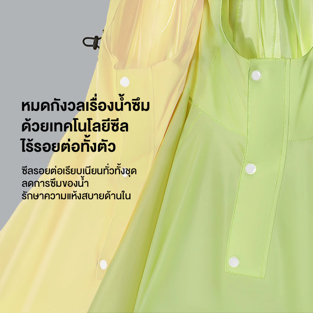 เสื้อกันฝนแฟชั่นผู้ใหญ่ PVC สำหรับขี่มอเตอร์ไซค์ thumbnail 8