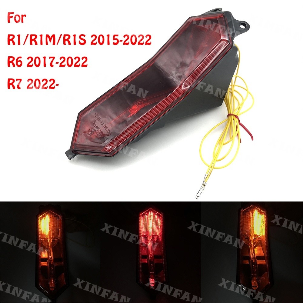 สําหรับ YAMAHA YZF R1 R1S R1M R6 R7 YZFR1 YZFR6 YZFR7 รถจักรยานยนต์ LED ไฟท้ายไฟเบรคด้านหลังไฟเตือนไ