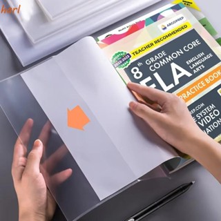 HARL 10PCS ฝาครอบหนังสือโปร่งใส, A4/16K/A5 ปกหนังสือพลาสติกท…