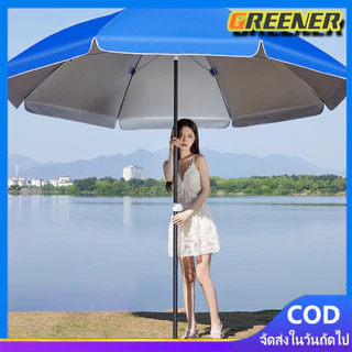 ร่มชายหาดขนาดใหญ่ ร่มสนาม ร่มแม่ค้า ร่มขายของ ร่มใหญ่ ขนาด 1.8 เมตร Beach Umbrella ร่มคันใหญ่ กันแสงแดดยูวีได้(ฟ้าอ่อน)
