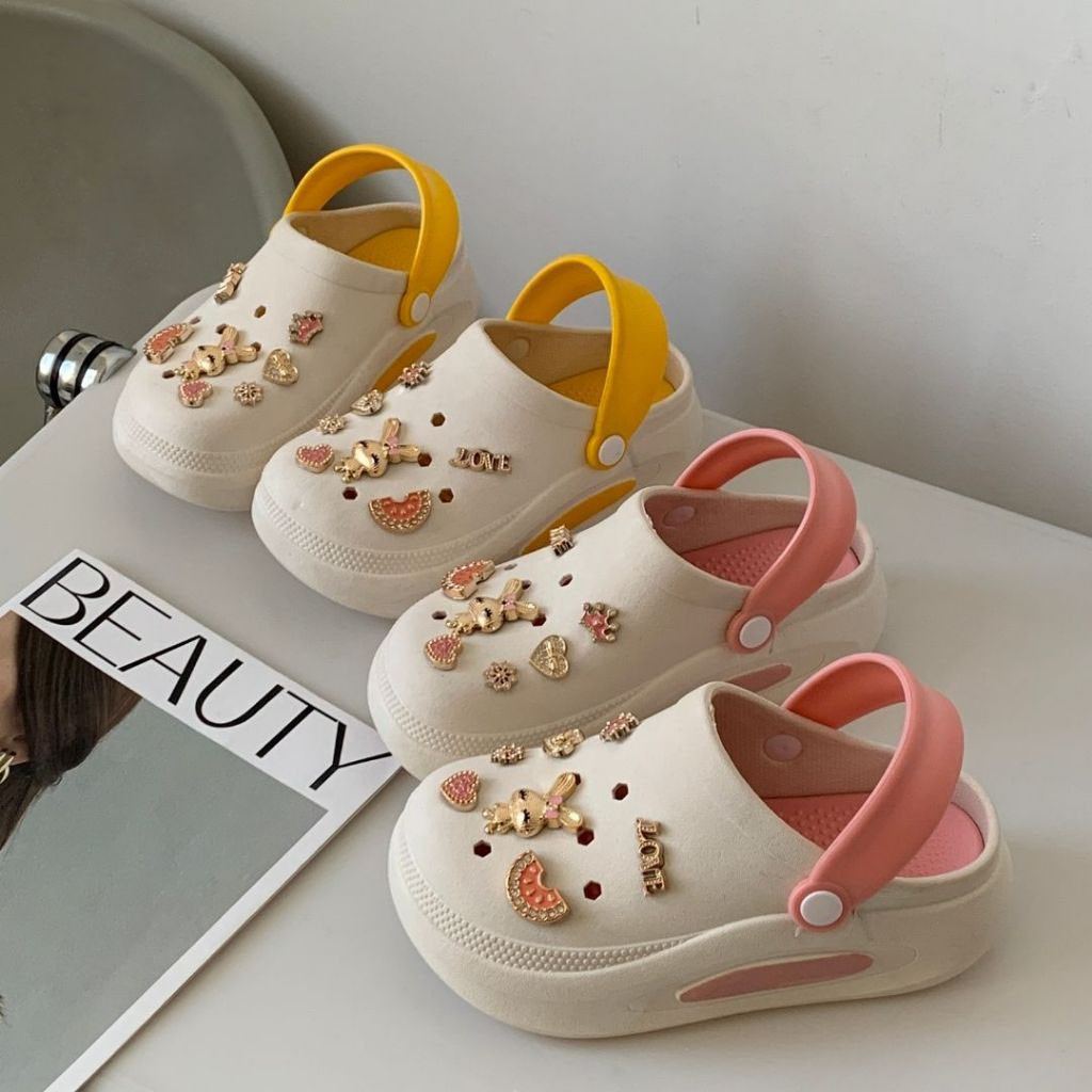 Icy.Sport.รองเท้าแตะผู้หญิง รองเท้าหัวโต รองเท้า้สนสูง 6cm. รองเท้าเพื่อสุขภาพ พื้นนิ่ม ใส่สบายเท้าX124