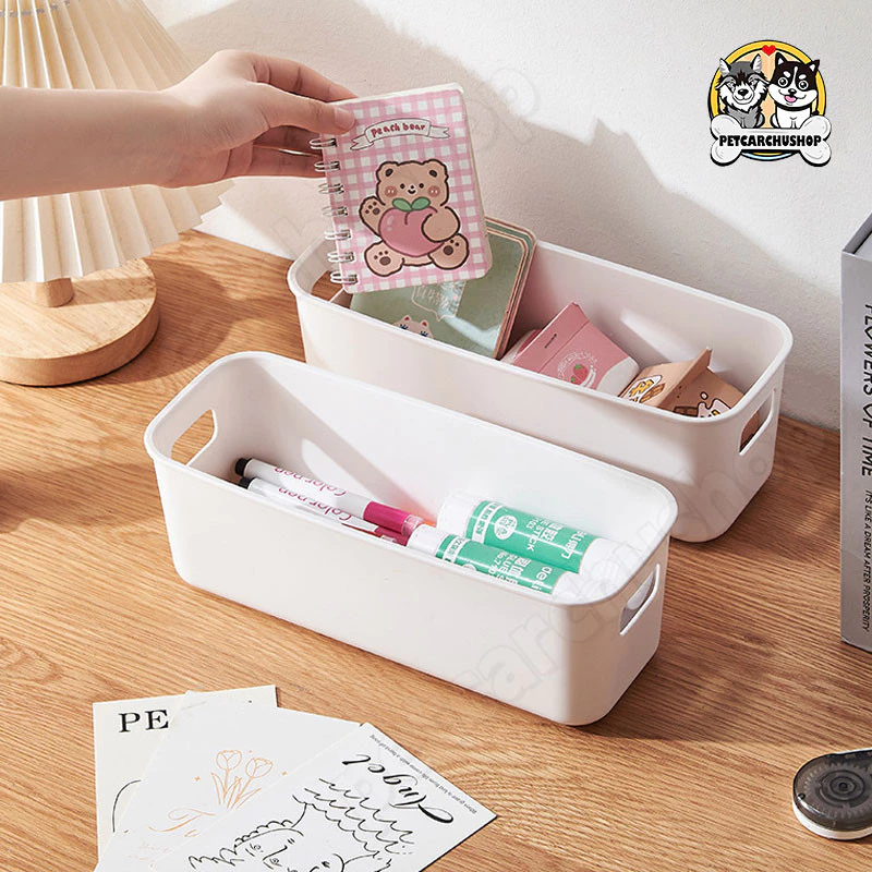กล่องเก็บของมินิมอล กล่องเก็บผลิตภัณฑ์ดูแลผิว จัดระเบียบบนโต๊ะ เคสโทรศัพท์มือถือ Desktop storage box thumbnail 8