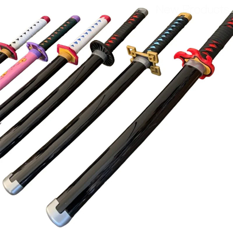 🎈 Cosplay Kimetsu no Yaiba Kamado Tanjirou Bamboo 60cm Assembled Katana Sword Demon Slayer Tokitou M