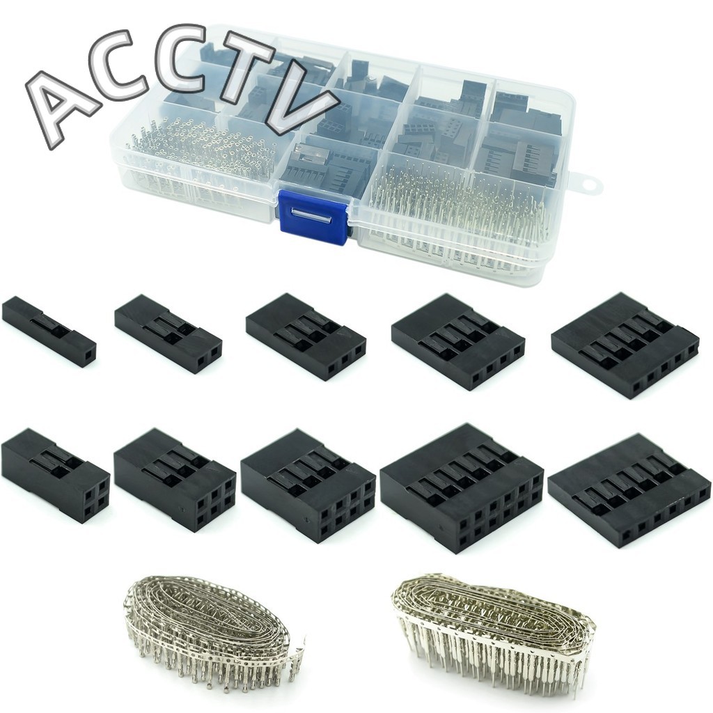620 ชิ้น Dupont Connector 2.54 มม., Dupont Cable Jumper Wire Pin Header Housing Kit, ชาย Crimp Pins 