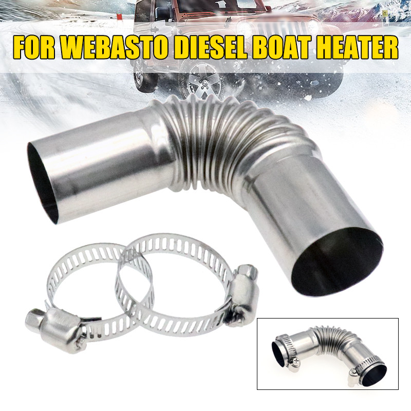 15 ซม./20 ซม.ท่อไอเสียหลอดรถอุปกรณ์เสริมข้อศอก Connector ดีเซลเครื่องทําความร้อน 2 Clamps สําหรับ Eberspacher Webasto