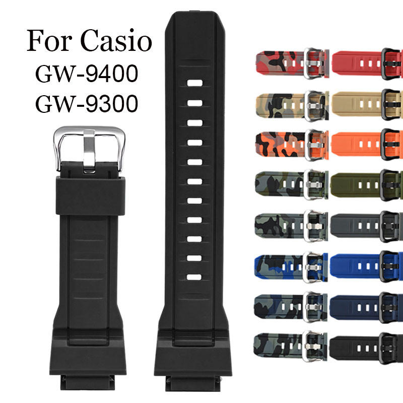 Tpu สายนาฬิกาซิลิโคนยางเรซิ่นนาฬิกาสําหรับ Casio นาฬิกาดิจิตอล Bacelet G-SHOCK GW-9400 GW-9300 G-9300 Diver Watchband กีฬาข้อมือเข็มขัดนักเรียน