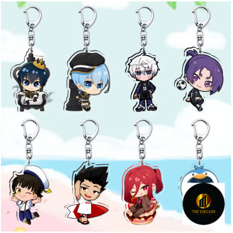BLUE LOCK Isagi Yoichi Bachira Meguru Kawaii พวงกุญแจทําจากวัสดุอะคริลิคใส