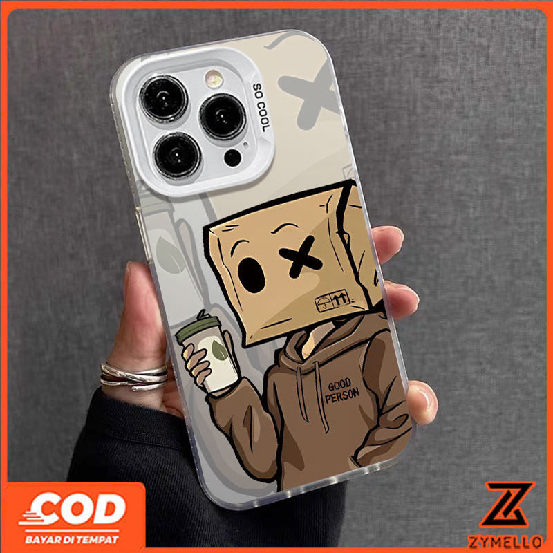 สําหรับ OPPO Reno 14F Reno 14 Pro Reno 13F Reno12 F Reno 12 Reno11 F Reno 11 Pro Reno 10 Pro Reno 8T Reno 8Z Reno 7Z Reno 8 ถุงกระดาษหัวมนุษย์กันกระแทก TPU โทรศัพท์มือถือ - รูปที่ 2