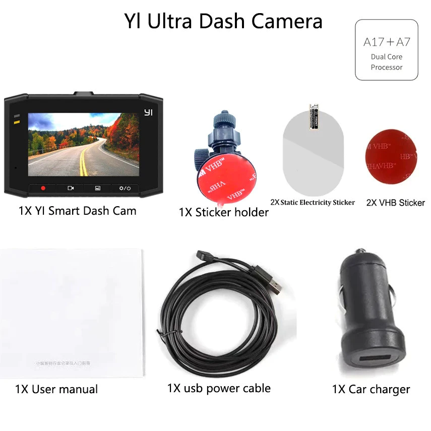 Yi Smart DashCam สําหรับรถยนต์ ADAS 2.7 หน้าจอ Full HD 1080P Dash Cam พร้อม Night Vision ADAS อัพเกรดเวอร์ชันสากล thumbnail 9