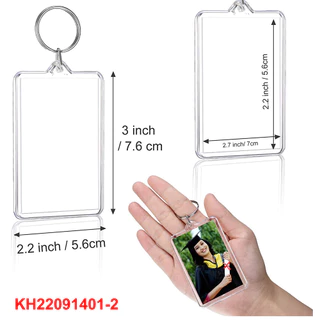 1-5 ชิ้น ตะขอก้ามปู กรอบรูปพลาสติกเปล่าพวงกุญแจจี้ภาพของที่ระลึกตกแต่ง DIY กุญแจของขวัญ