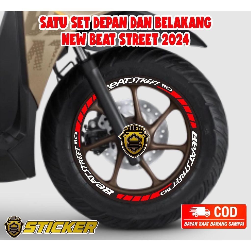 ใหม่ BEAT STREET 2024 RIM CUTTING STICKER BEAT STREET 2024 RIM STICKER