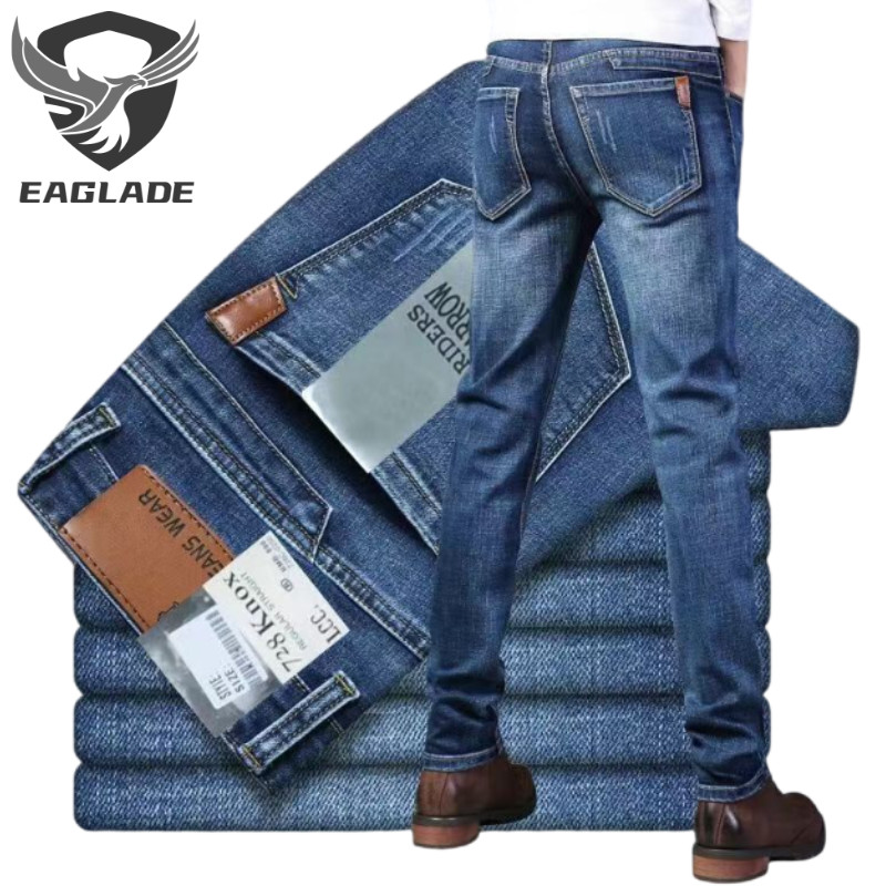 Eaglade กางเกงยีนส์ผ้ายืดลําลองสีน้ําเงิน 816 C03