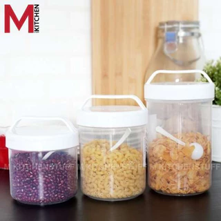 M KITCHEN กล่องอาหาร กล่องใส่นมผง กระปุกใส่นมผง กล่องใส่เมล็ดกาแฟ กล่องใส่อาหาร กล่องถนอมอาหาร (C0)