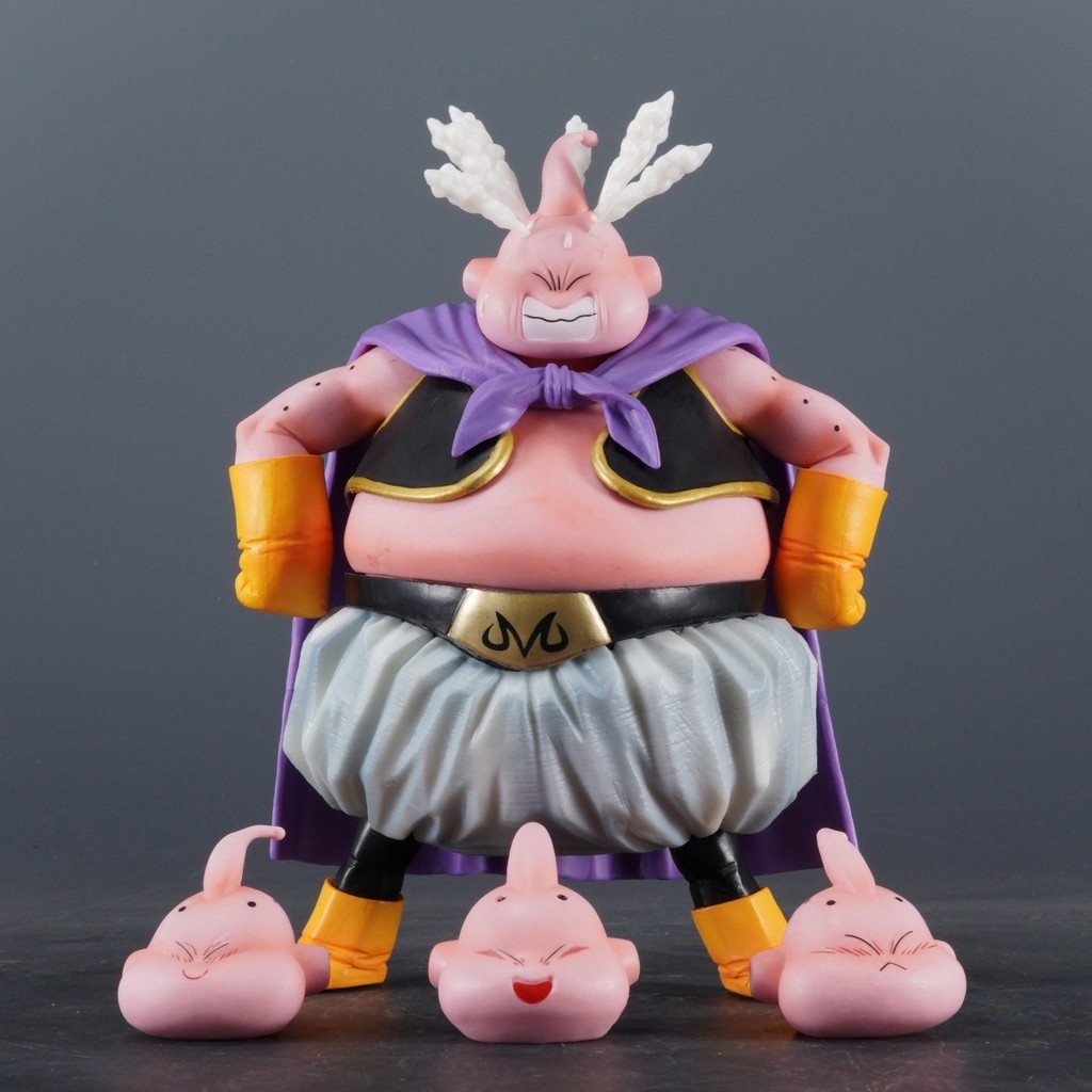 Dragon Ball Hand Office Devil Fat Buou Standing posture with interchangeable heads Anime Trendy Model Figurine Gift