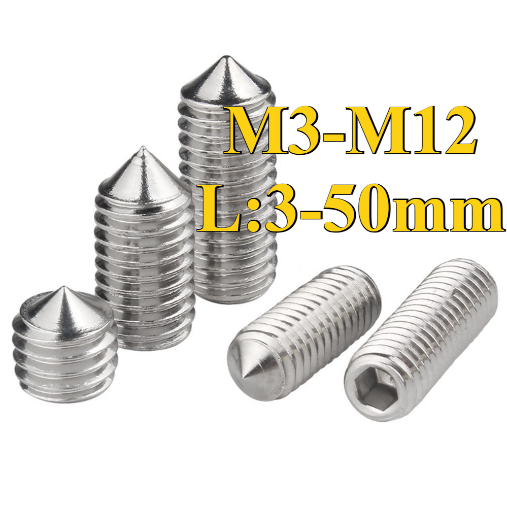สกรูกระชับแหลมสแตนเลส 316 M3/M4/M5/M6/M8/M10/M12 * L3-50mm (DM) (Y19) (x19)