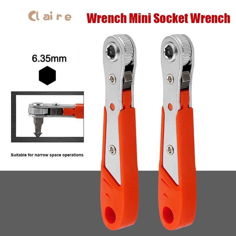COD Hexagon Ratchet Spanner Mini Quick Release Socket เครื่องมือ มือจับในครัวเรือนซ่อมประแจไขควงสําหรับรถยนต์ Claire