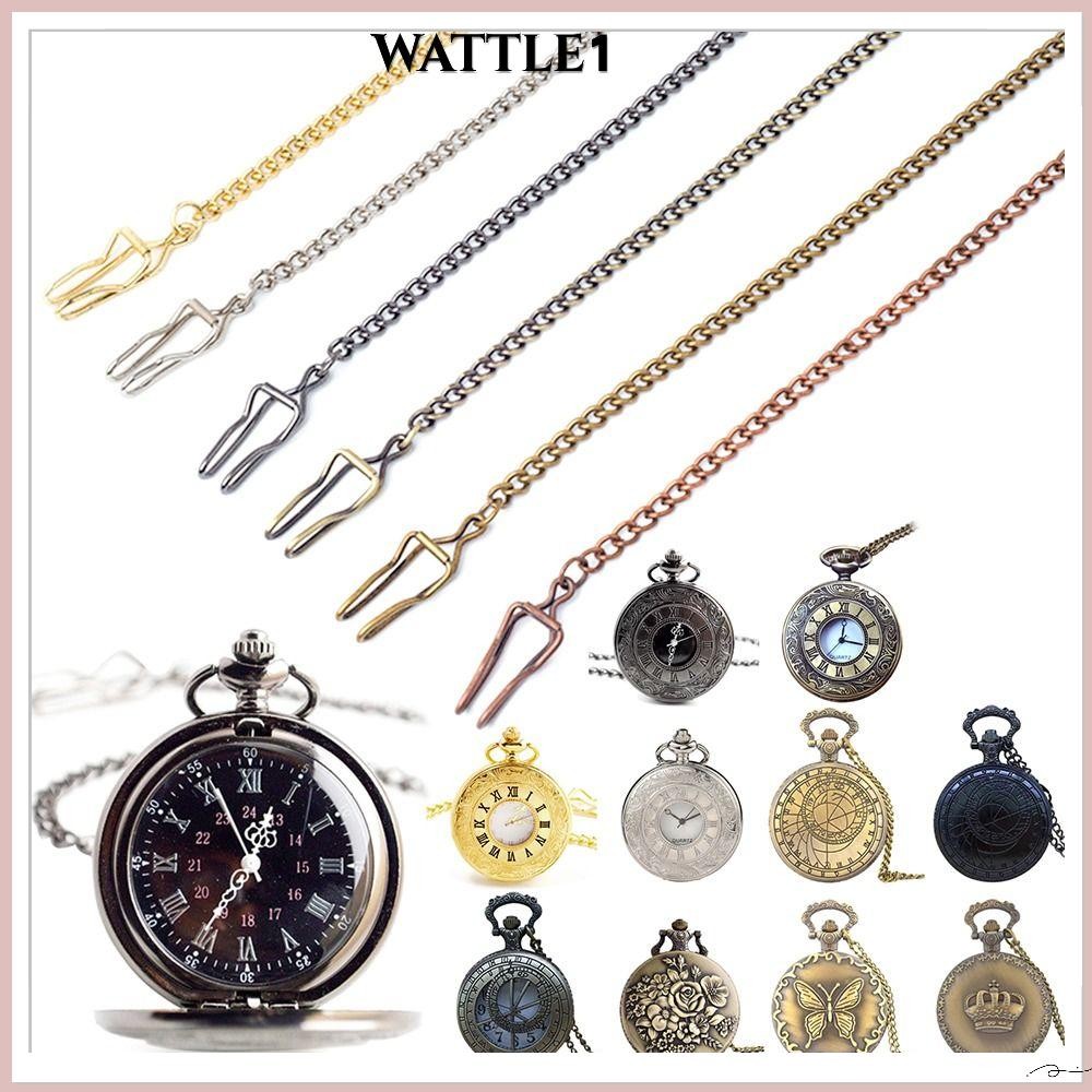 Wttle Pocket Men Quartz พร้อมนาฬิกาพกสร้อยคอ