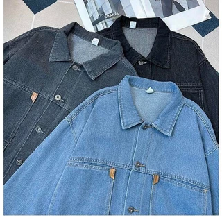 MNO.9 Jacket Jeans 8008 เสื้อยีนส์ชาย แจ็คเก็ตยีนส์ เสื้อยีนส์แขนยาว เสื้อเชิ๊ตชาย เสื้อกันหนาว เทา ดำ และยีนส์
