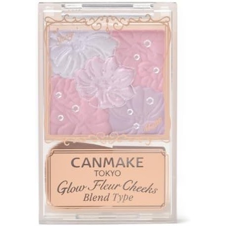 Canmake Glow Fleur Cheeks (ประเภทผสม) B03 Lavender Dream Teak Glossy Highlight Matte โปร่งใส【Direct 