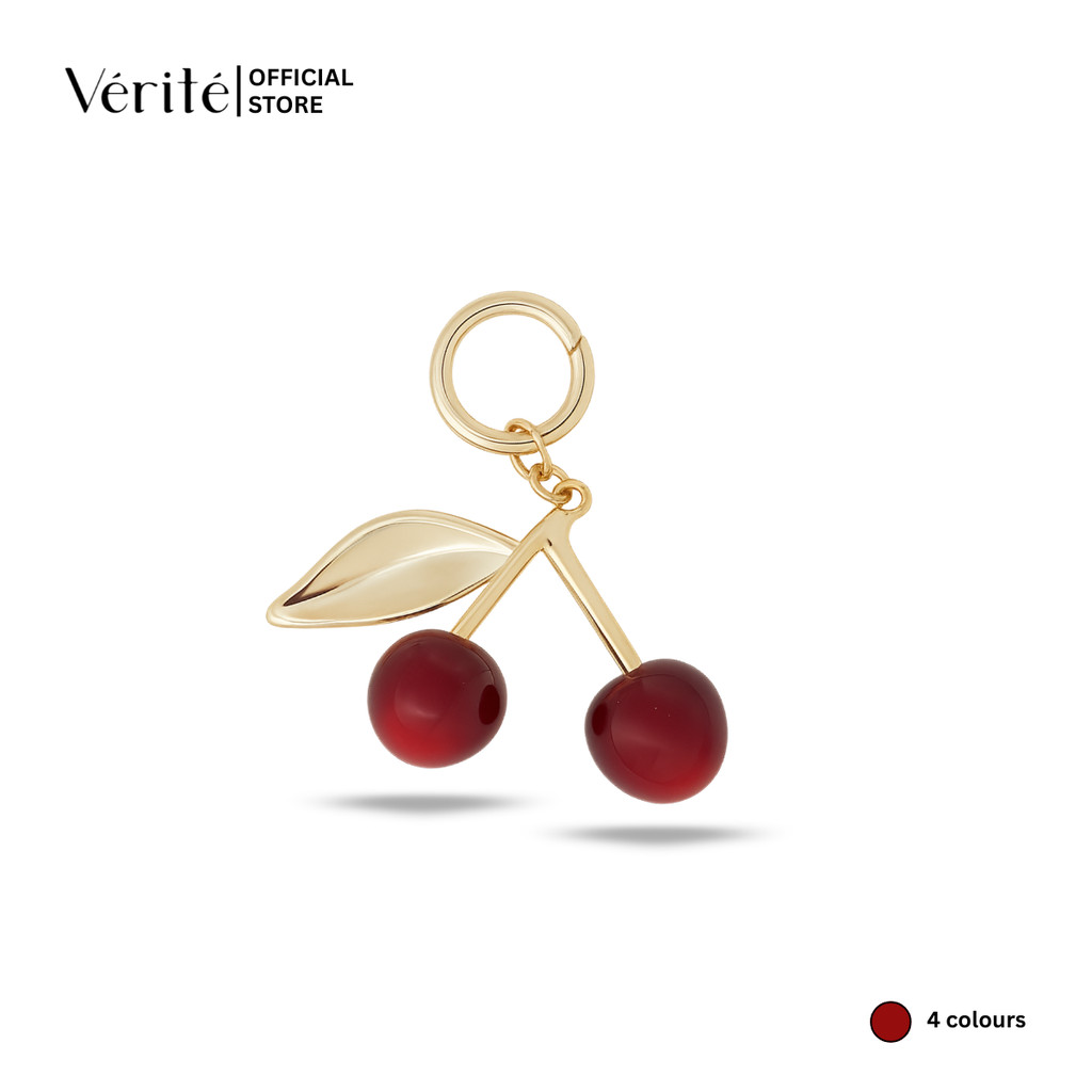 GANTUNGAN Verite เครื่องประดับกระเป๋าผู้หญิงแบบแขวนเชอร์รี่น่ารัก