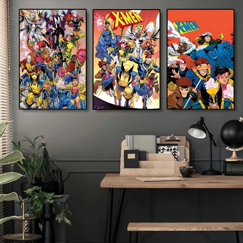 X-X-Men อะนิเมะคุณภาพดีพิมพ์และโปสเตอร์ Vintage Room Home Bar Cafe Decor ความงาม Art Wall ภาพวาด 8A3