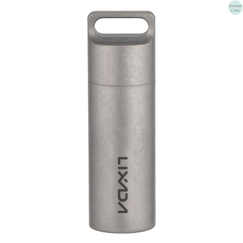 LISADA Ti Pill Case กันน้ํา Mini Pill Holder สำหรับการท่องเที่ยวและการแคมปิ้ง