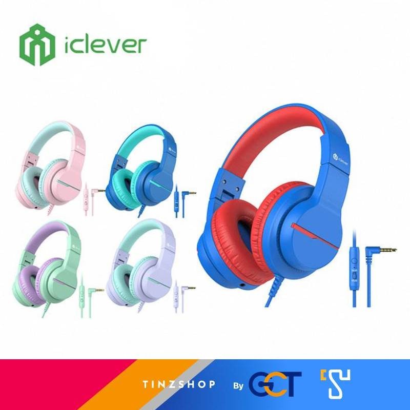 [Tinzshop]ให้ลูกของคุณเพลิดเพลินกับเสียงเพลงและเรียนรู้อย่างปลอดภัย iClever HS19 Foldable Kids Headp