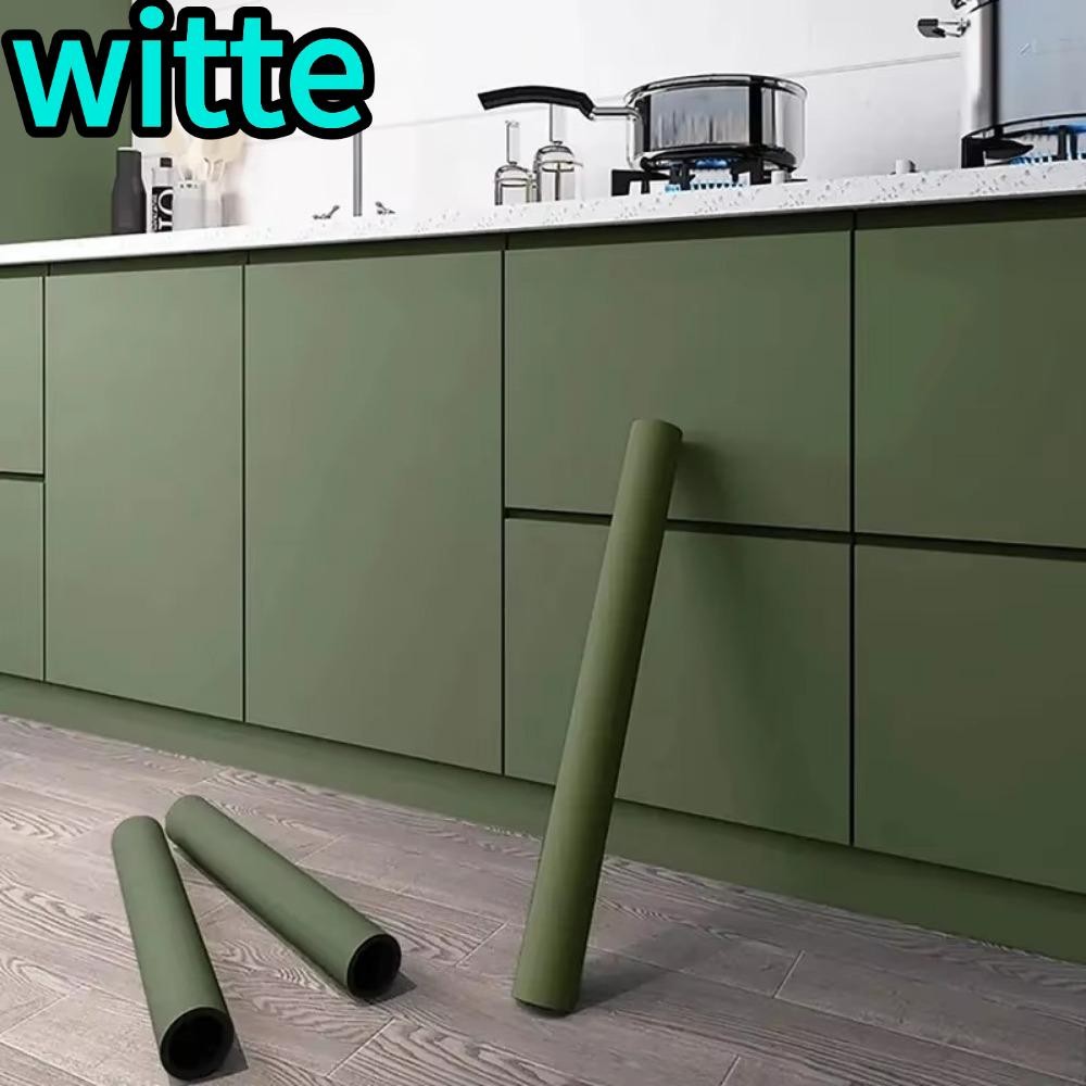 WITTE วอลล์เปเปอร์ Elf-Adhesive, PVC Matte Self-Adhesive Contact Paper, Peel and Stick ที่ถอดออกได้กันน้ําพื้นหลังสติ๊กเกอร์ติดผนังห้องนั่งเล่นห้องครัวห้องนอนหอพัก