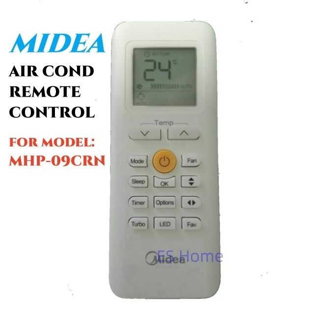 (รีโมท) MIDEA Air Cond รีโมทคอนโทรล MHP-09CRN / MHP09CRN