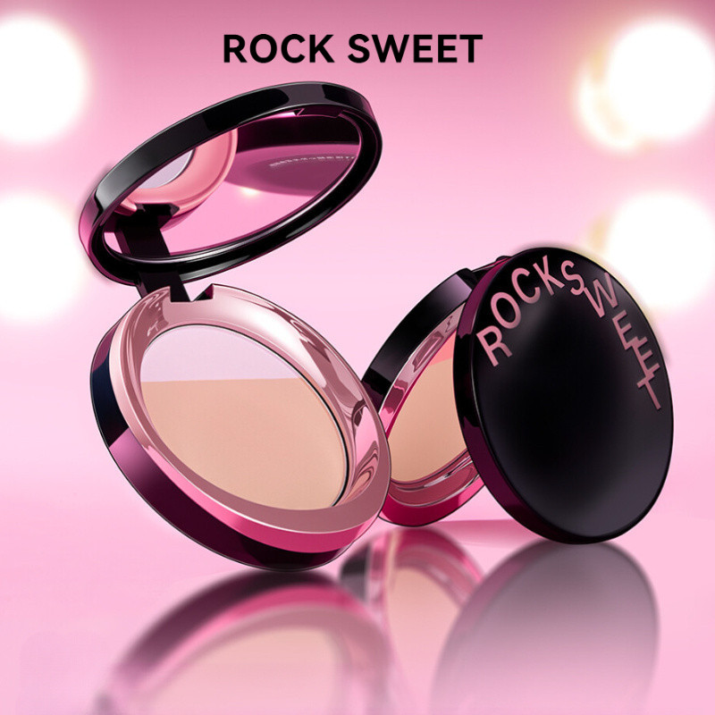 ROCK SWEET ผงหลวมการแต่งหน้าคงที่สดชื่น